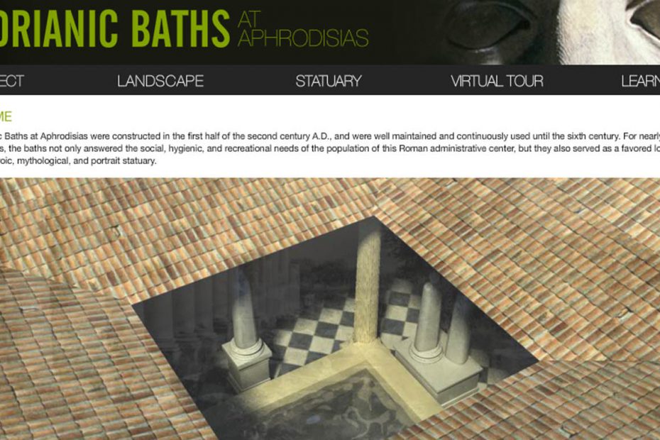 A screen capture of the Aphrodisias project website.