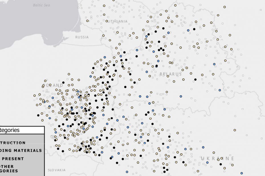 Map showing Nazi labor camps categorized by type of labor. Image Credit: Antonio LoPiano.